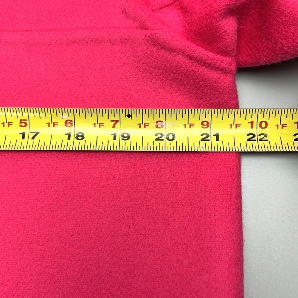 NWT AVERARDO BESSI Italy Boiled Wool Short Jacket 3/4 Sleeves Raspberry Pink - Picture 13 of 14
